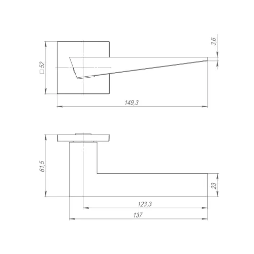 Ручки раздельные AJAX TRIO SN-3 матовый никель (48219)