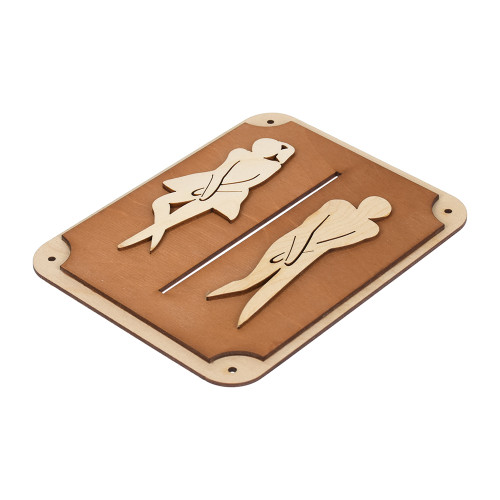 Табличка для бани Туалет 18,5*14,5см 