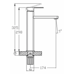 Смеситель для умывальника G-LAUF NEB1-B123