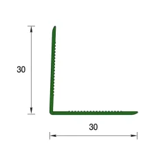 Угол ПВХ ДЕКОНИКА 30*30*2,7 Ясень серый №253
