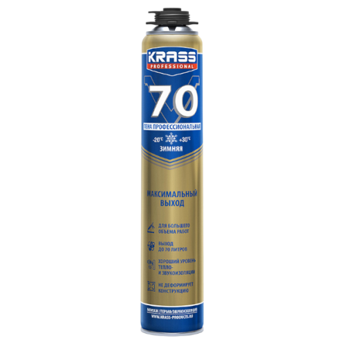 Пена монтажная KRASS Professional V70 зимняя 890мл (9591609)