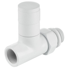 Набор дизайн-вентилей ROYAL THERMO Piano, прямой (белый) ф 1/2