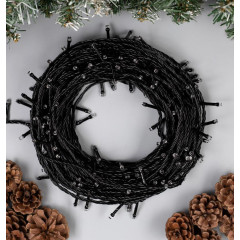 Гирлянда Нить 20м темная нить 200LED свечение мульти, 8 режимов (3556811)