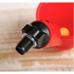 Поилка чашечная для домашней птицы, со штуцером под трубку