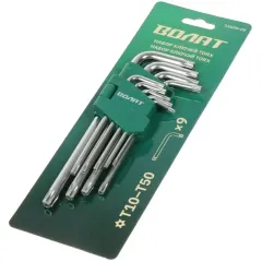 Набор ключей шестигранных ВОЛАТ TORX T10-T50 9шт длинных (11020-09)