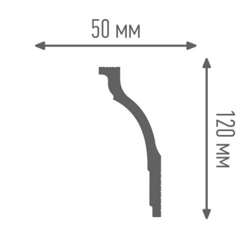 Плинтус потолочный ПЛИНТЭКС Q 50/120 (64)