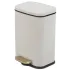 Ведро для мусора 6л нерж.сталь, прямоуг, белое Y4-8666 (479315)