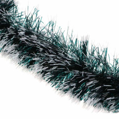 Мишура СНОУ БУМ (377-628) 200х11см, ПВХ, зеленая с белыми кончиками