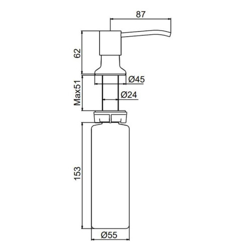 Дозатор для жидкого моющего средства FRAP F408-8 белый
