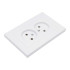 Розетка 2-ая 2P UNIVersal Афина в сборе белый A0102