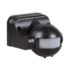 ИК-Датчик движ. 1200Вт (обзор=180гр./дальн.=12м) IP44 настен. чёрн. Camelion LX 39 black (67586)