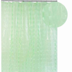 |Шторка для ванной 3D-134 бол. квадрат, зеленая 180x180cм ПВХ, 12 колец
