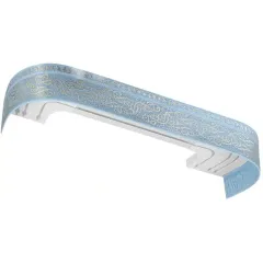 Карниз Ле-Гранд Прима 2,4м (3ряд) серо-голубой с поворотами (3)