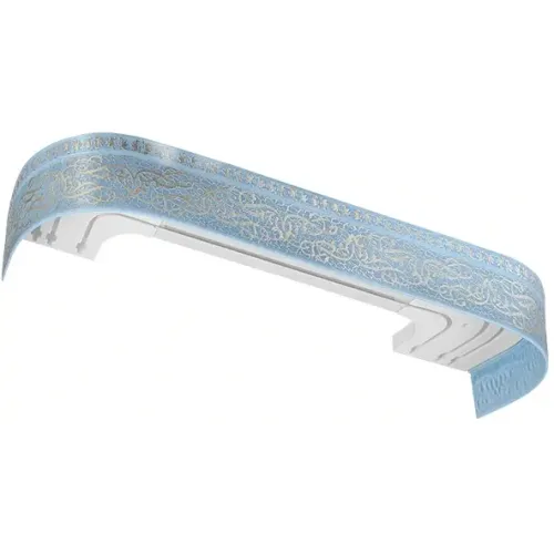 Карниз Ле-Гранд Прима 2,4м (3ряд) серо-голубой с поворотами (3)