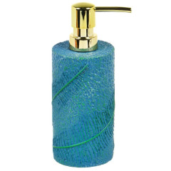 Дозатор для жидкого мыла пластик, ручная роспись, синий, RE1319CA-SD (453703)