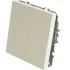 Переключатель 2-кл ЭМИЛИ перекрестный белый RSW10-5111-01