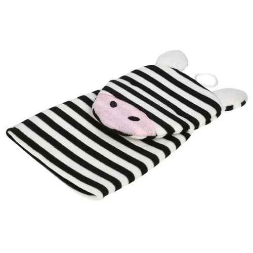 Мочалка Варежка Зебра 23*13см 