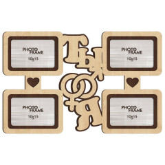 Фоторамка-коллаж на 4 фото FS8 51х33см клен