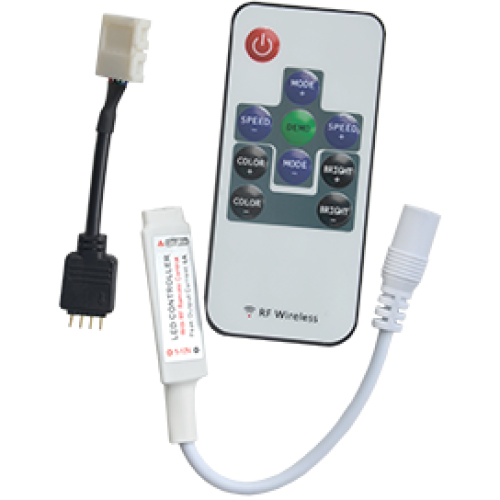 Контроллер ECOLA 12V CRFM72ESB 72W 6A c mini переходником и сенсорным радиопультом управления