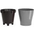 Горшок для цветов ЛЕЯ двойной серый 5л М7936 (263049)