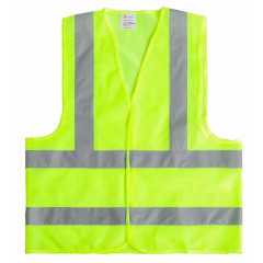Жилет сигнальный со светоотражающий, салатовый, 3 класс, размер 68х55см (3628609)
