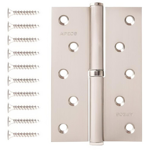 Петля врезная APECS 120*80-В-Steel-NIS-R никель (8430)