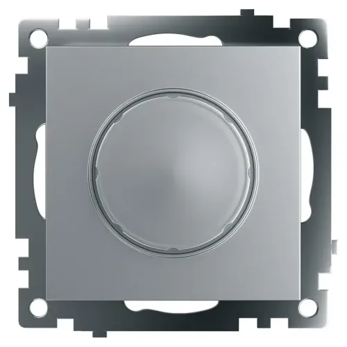 Светорегулятор поворотный 500W Катрин серебро GLS10-7106-03