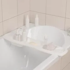 Полка на ванну RAMBAI белая 74х17,5х7 см (785543)