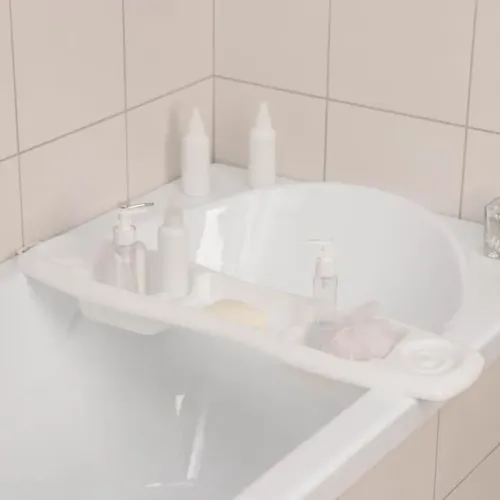 Полка на ванну RAMBAI белая 74х17,5х7 см (785543)