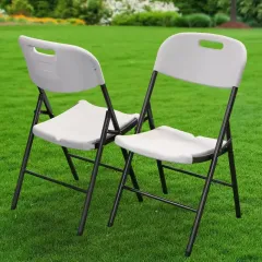 Мебель садовая Green Days Марьяна MAX 180х180х74см круглый стол+6 стульев, пластиковая столешница, белый (354923)