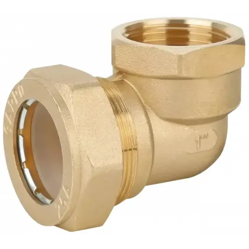 Уголок обжимной латунный GAPPO ф 15 мм х 1/2