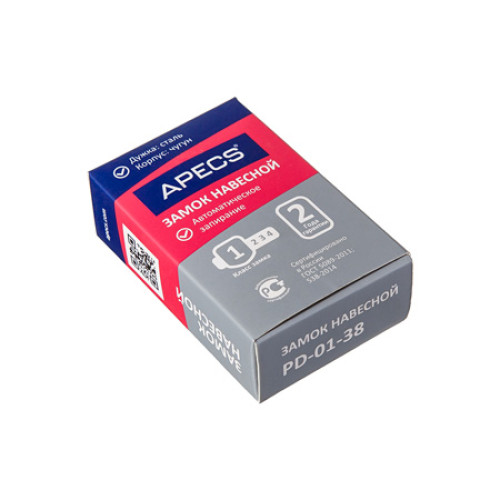 Замок навесной АПЕКС PD-01-38 г.Москва (980)