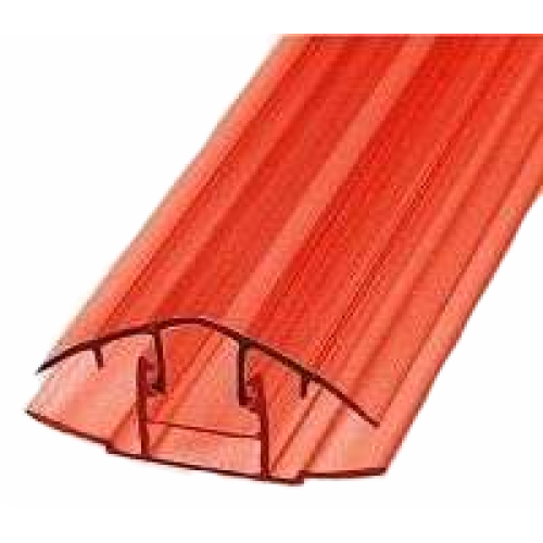 Поликарбонат сот. H-профиль 6-10мм, 6м красный (разборный)