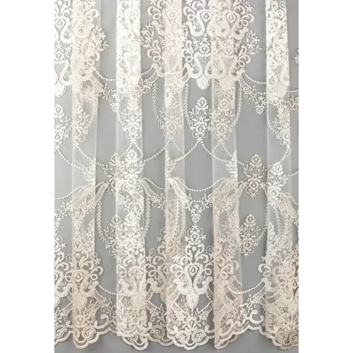 Тюль Ле-Гранд Элиза 500*280 белый с золотом