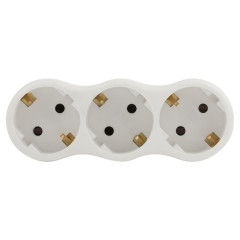 Разветвитель сетевой 3-м SPx-3е-W с заземл. 16А бел. Эра Б0053479