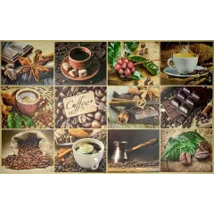 Фартук-панно ПВХ ГРЕЙС 602*1002 Кофейный набор (5)