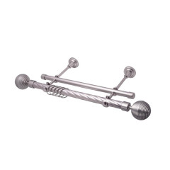 Карниз Ле-Гранд кованный твист 3,0м (2ряд) D25/19/(16) серебро мат, Дюна