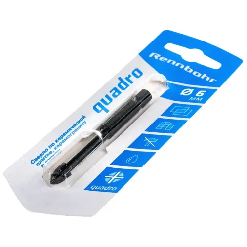 Сверло по керамограниту и стеклу RB Quadro 6мм (676106)