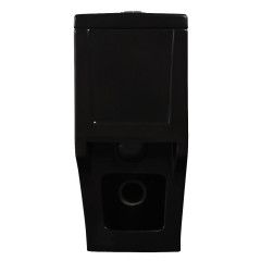 Унитаз-монолит EVA GOLD 5005BM чёрный матовый, тонкое сиденье ДП, безободковый, с гофрой и гибкой подводкой