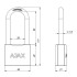 Замок навесной AJAX PD-01-50L MS(42239)