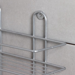 Полка для ванной комнаты прямоугольная 2-х ярусная, 26,5х10,5х35 см, цвет хром