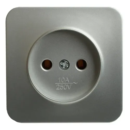 Розетка О/У 2P STEKKER серебро MST10-11-03 49325