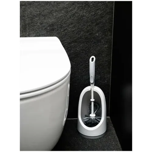 Ёрш для туалета напольный YORK, Бактерия стоп, белый 0640560 (817974)