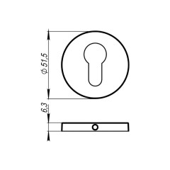 Накладка на цилиндр ARMADILLO CYLINDER ET URS BL-26 Черный (39315)