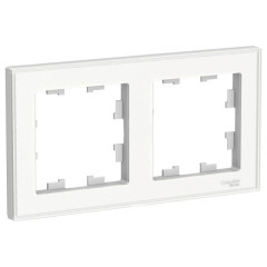 Рамка 2-пост AtlasDesign Art бел. SchE ATN200102