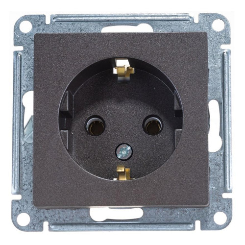 Розетка 2P+E AtlasDesign мокко SchE ATN000643
