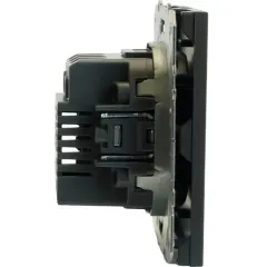 Розетка PC+Type A+C 20W ЭМИЛИ черный RST10-5115-05