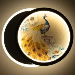 Светильник настенный Павлин LED 21Вт 4000К черный/белый(7661380)