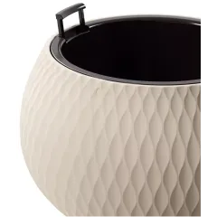Горшок для цветов Жемчужина 16л со вставкой 7л бежевый М 8727 (276881)