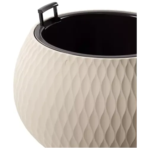 Горшок для цветов Жемчужина 16л со вставкой 7л бежевый М 8727 (276881)